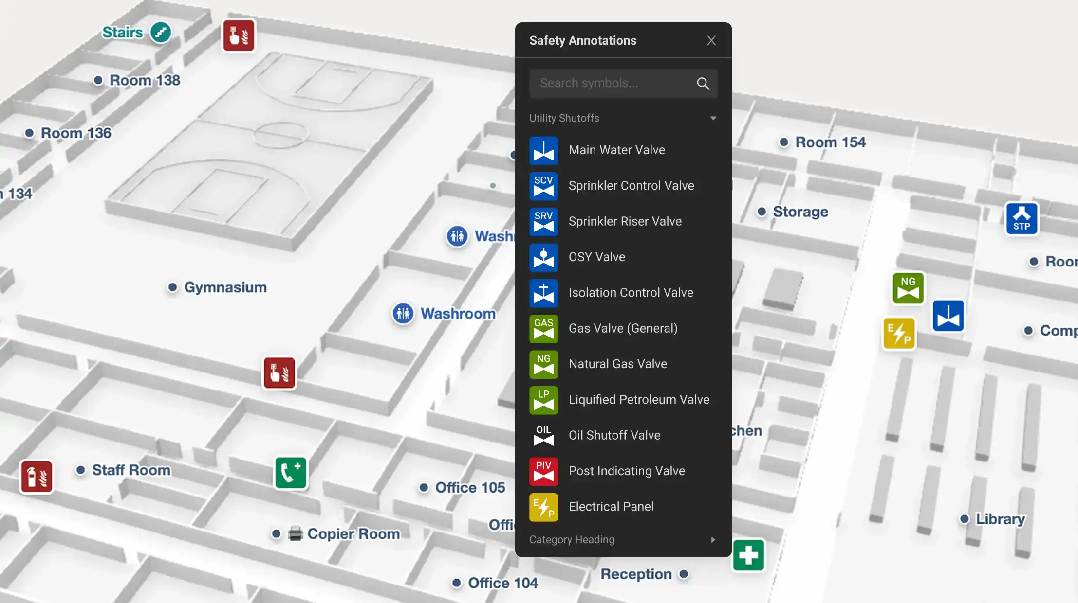 Example of a Mappedin Safety Map